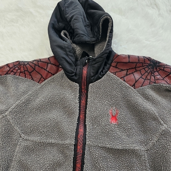 Spyder Boys full zip fleece jacket/ sweatshirt hoodie youth large - Picture 4 of 10